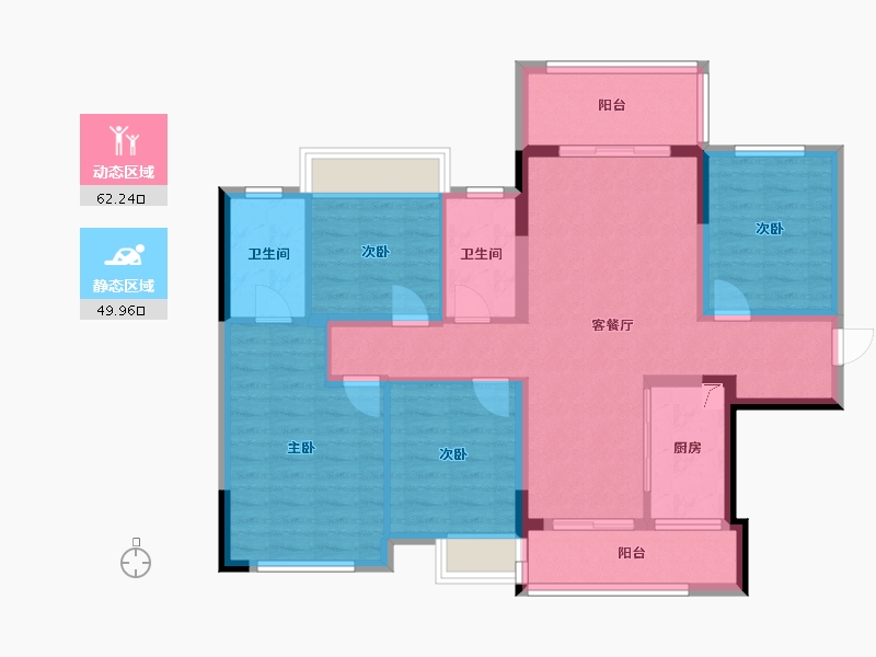 广西壮族自治区-桂林市-烟雨府-111.00-户型库-动静分区