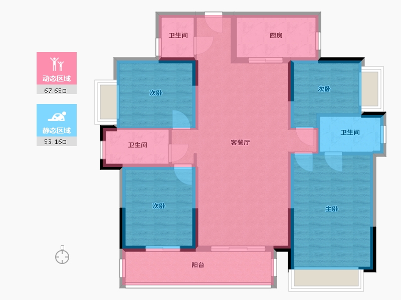 广东省-东莞市-华润置地·万象府-143.00-户型库-动静分区