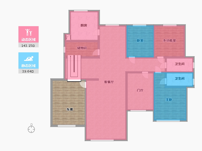 四川省-凉山彝族自治州-滨江悦城-136.00-户型库-动静分区