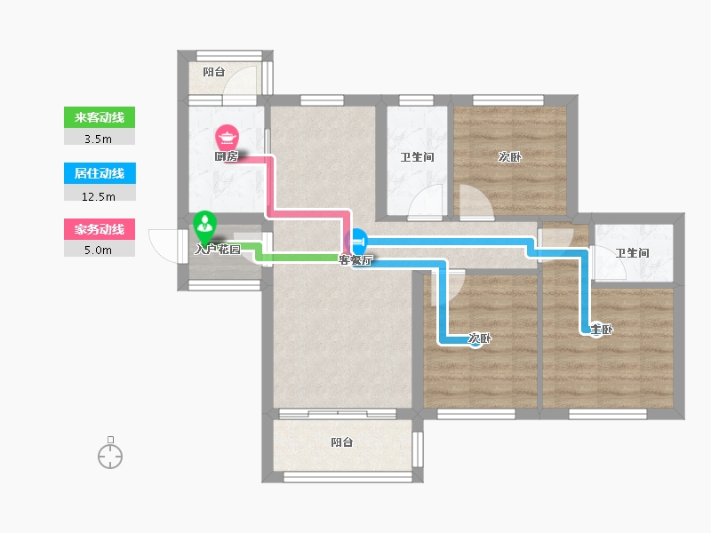 广东省-清远市-富强花园-69.00-户型库-动静线