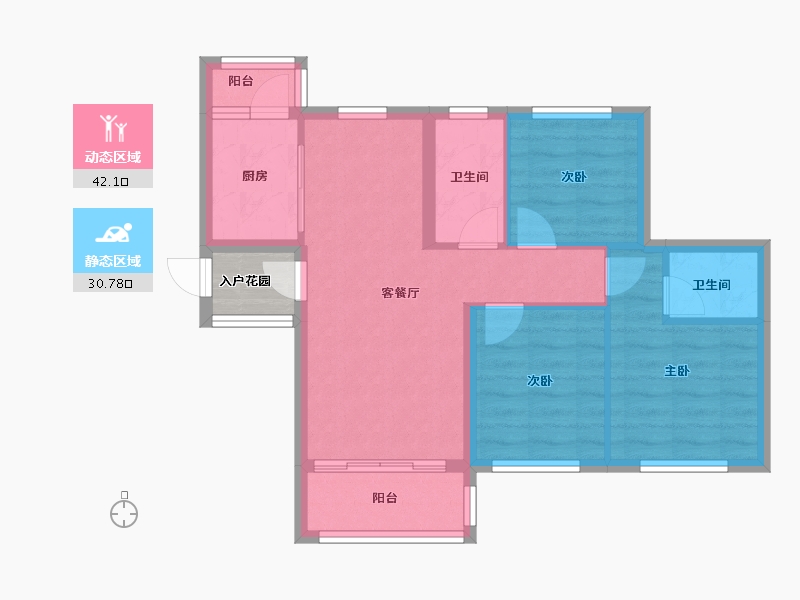 广东省-清远市-富强花园-69.00-户型库-动静分区