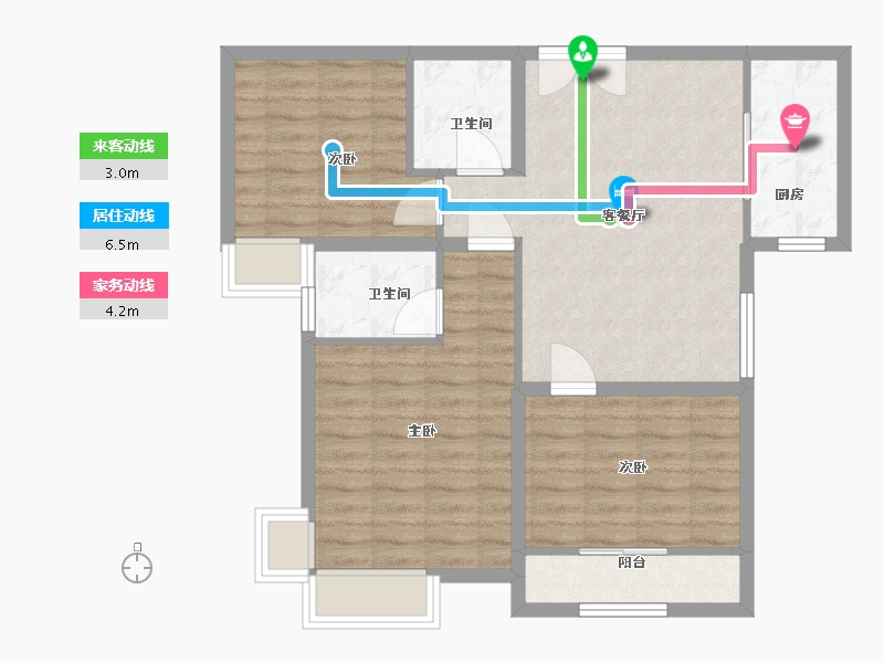 河北省-邯郸市-阳光东尚名邸-80.00-户型库-动静线