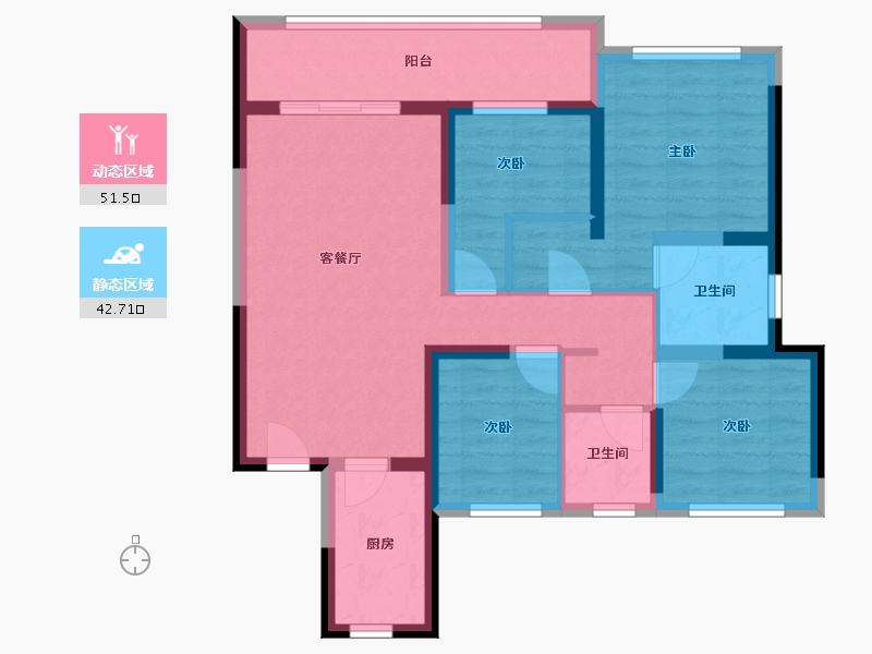 福建省-泉州市-融创江南府-100.00-户型库-动静分区