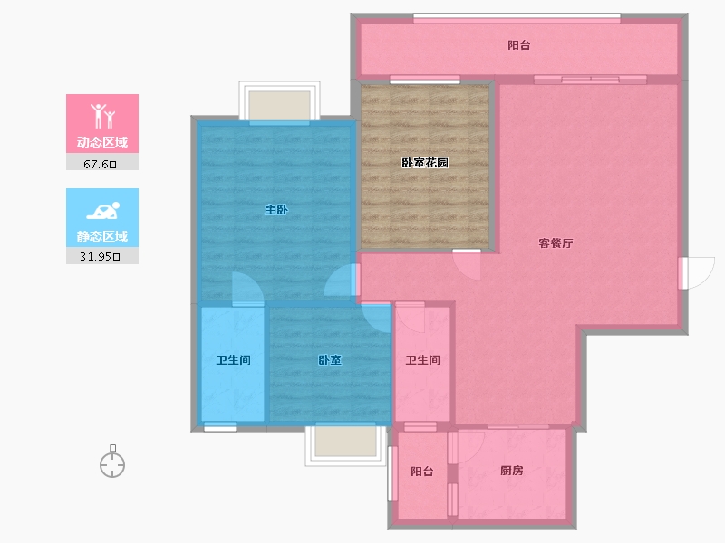 广东省-云浮市-东临国际花苑-98.59-户型库-动静分区