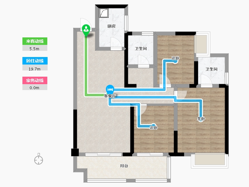 四川省-巴中市-恩阳首座-93.60-户型库-动静线