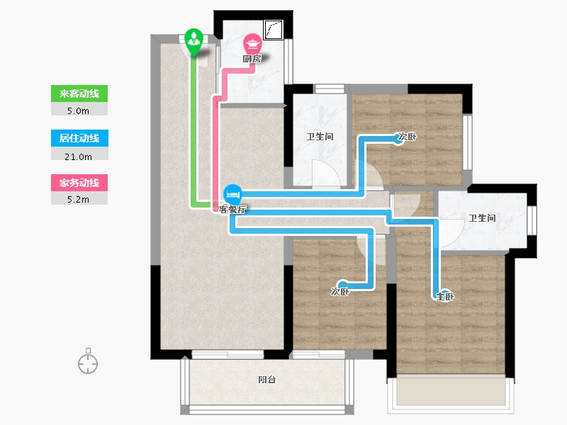 广西壮族自治区-南宁市-印象愉景湾-75.00-户型库-动静线