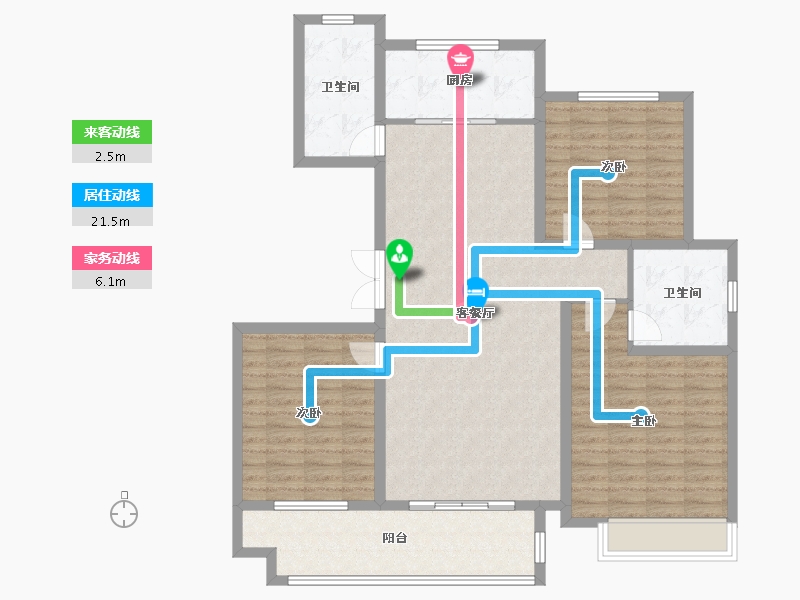 河南省-信阳市-淮熙花园-120.00-户型库-动静线