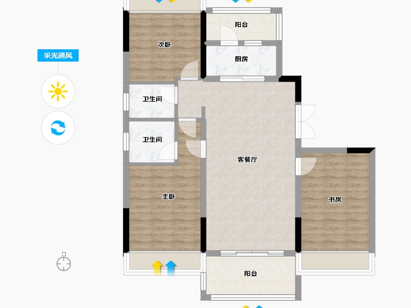 四川省-广元市-和成云著-93.00-户型库-采光通风