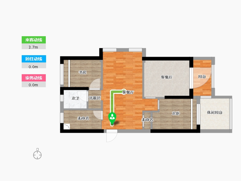 湖南省-长沙市-韭菜园社区-74.92-户型库-动静线