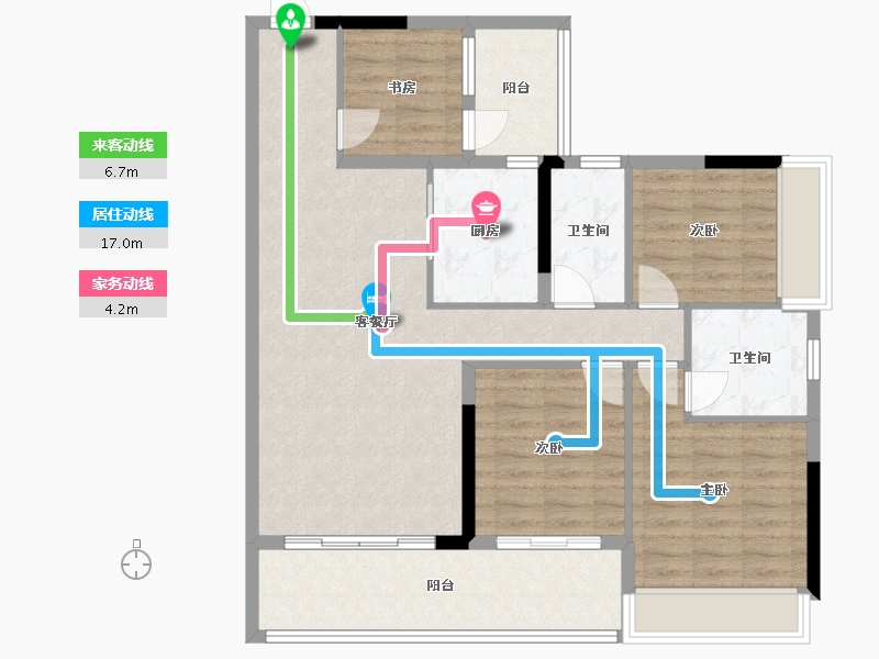 广西壮族自治区-来宾市-巴黎华府-104.00-户型库-动静线