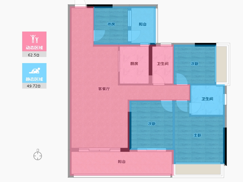 广西壮族自治区-来宾市-巴黎华府-104.00-户型库-动静分区