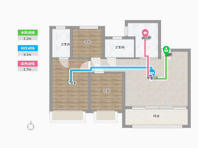 江苏省-徐州市-紫阙台-81.00-户型库-动静线