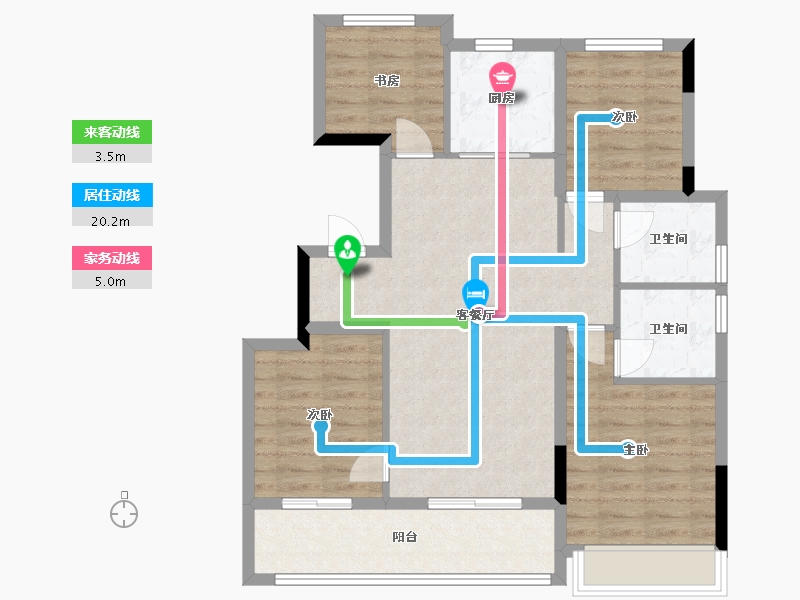 浙江省-杭州市-启岸城-99.00-户型库-动静线