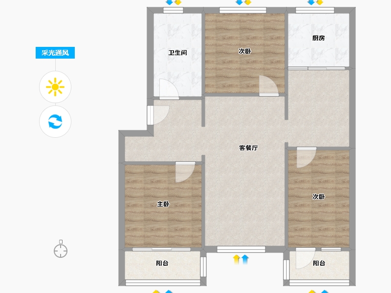 山东省-青岛市-官厅小区-82.10-户型库-采光通风