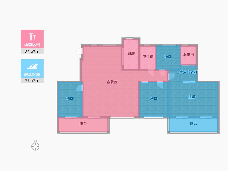 安徽省-芜湖市-信达翡丽世家-135.00-户型库-动静分区