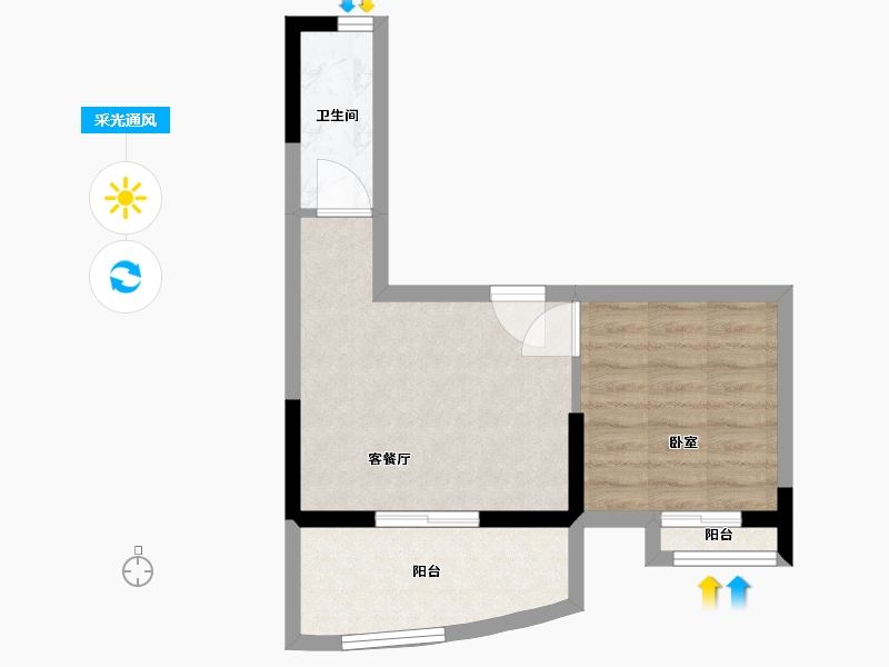 广东省-深圳市-望桐湾-40.00-户型库-采光通风