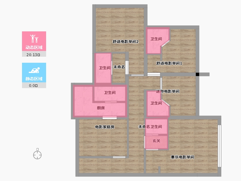 四川省-成都市-青白江陆港花园-81.73-户型库-动静分区