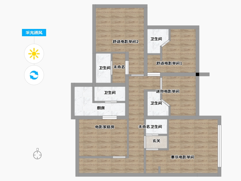 四川省-成都市-青白江陆港花园-81.73-户型库-采光通风