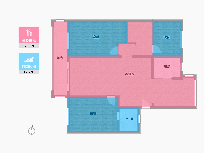 江苏省-扬州市-得月苑小区-115.00-户型库-动静分区