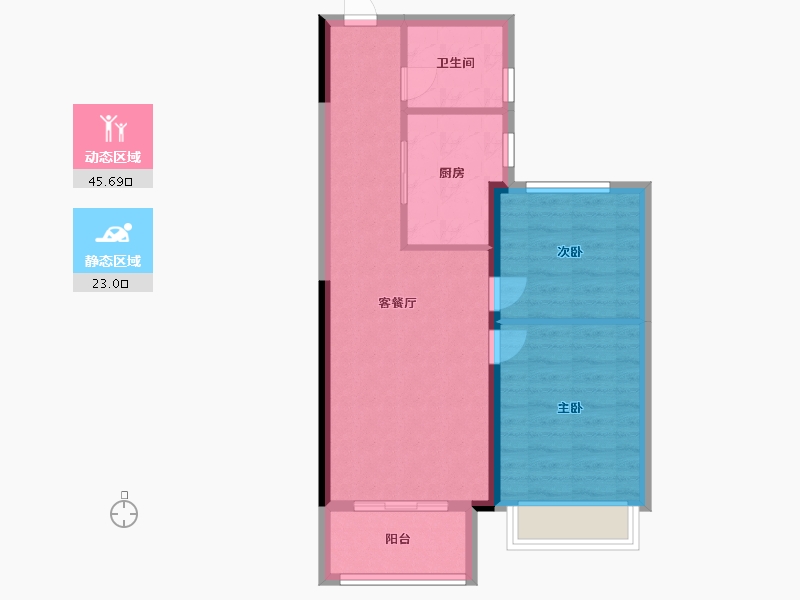 天津-天津市-天津鸥鹏教育城-61.60-户型库-动静分区