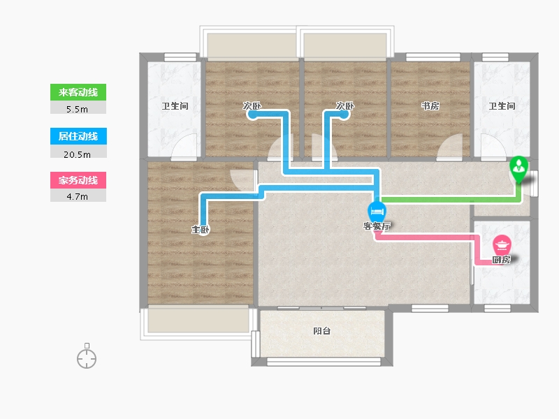 广东省-佛山市-碧桂园正荣府-86.00-户型库-动静线