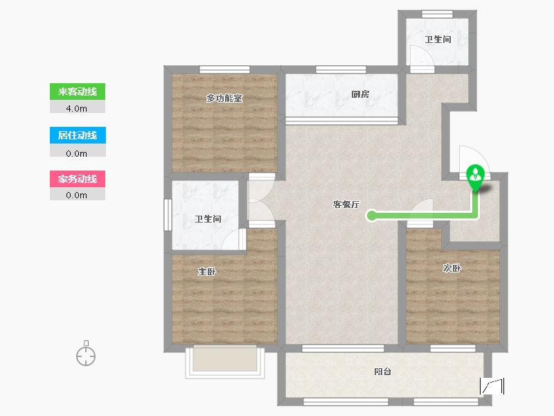 山东省-临沂市-武德佳园-95.20-户型库-动静线