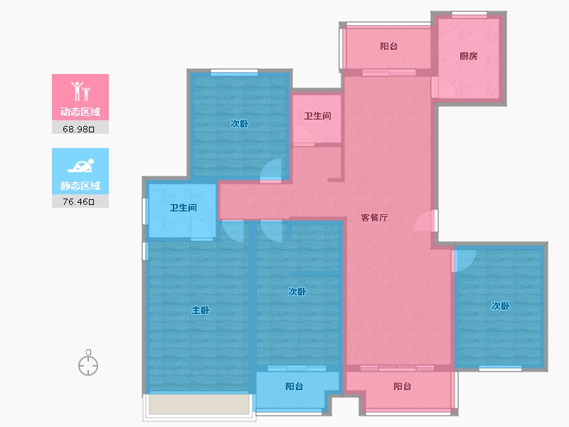 河南省-信阳市-圣世文博嘉苑-130.00-户型库-动静分区