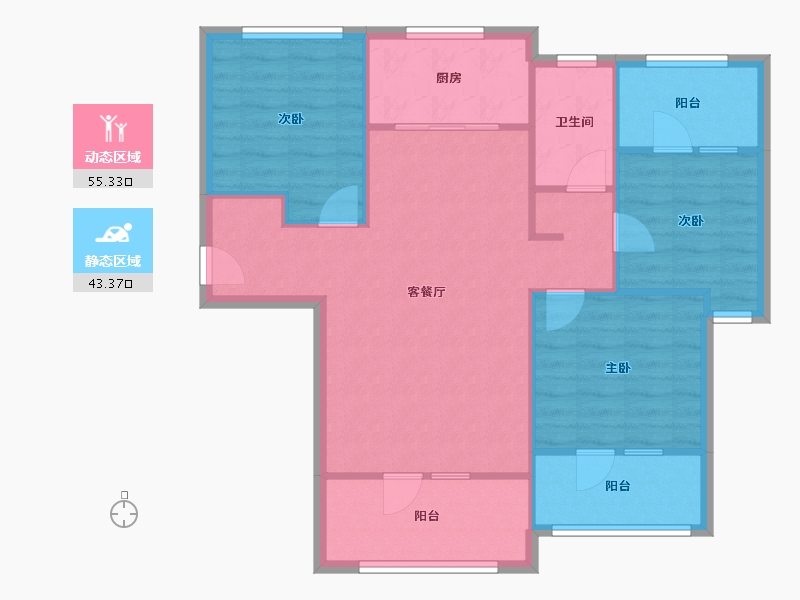 山东省-青岛市-星雨华府南区-108.00-户型库-动静分区