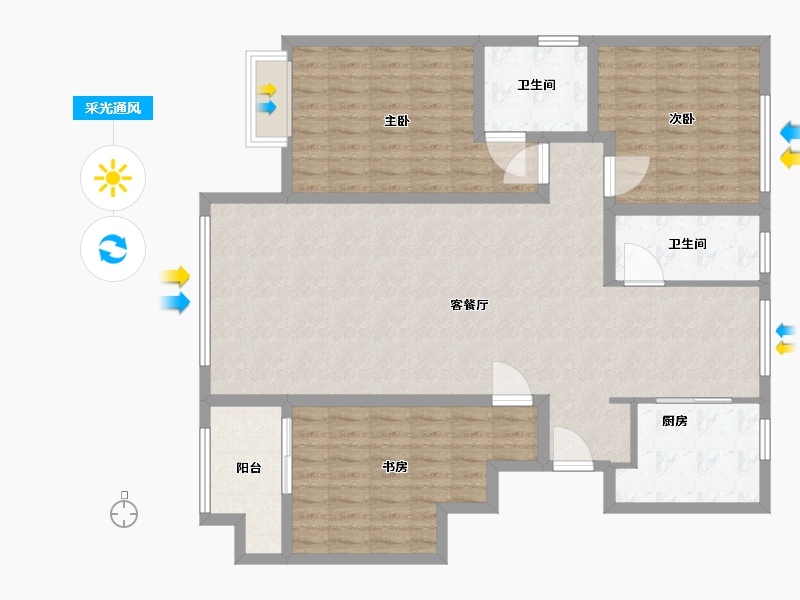 山东省-滨州市-aaaa-125.00-户型库-采光通风