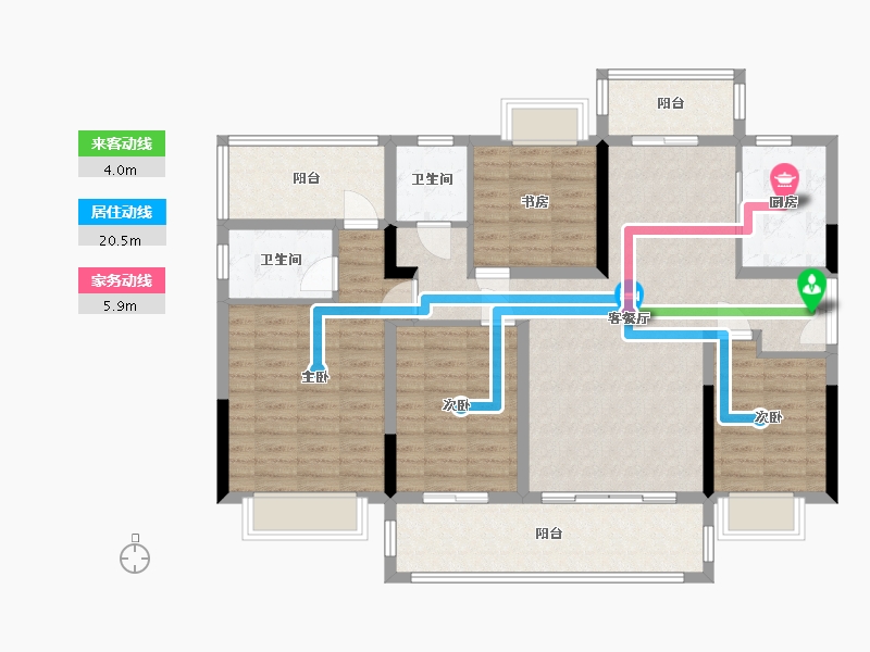 湖南省-怀化市-亿都君悦府-119.00-户型库-动静线