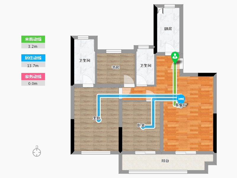 浙江省-嘉兴市-杭州湾融创文旅城-86.35-户型库-动静线