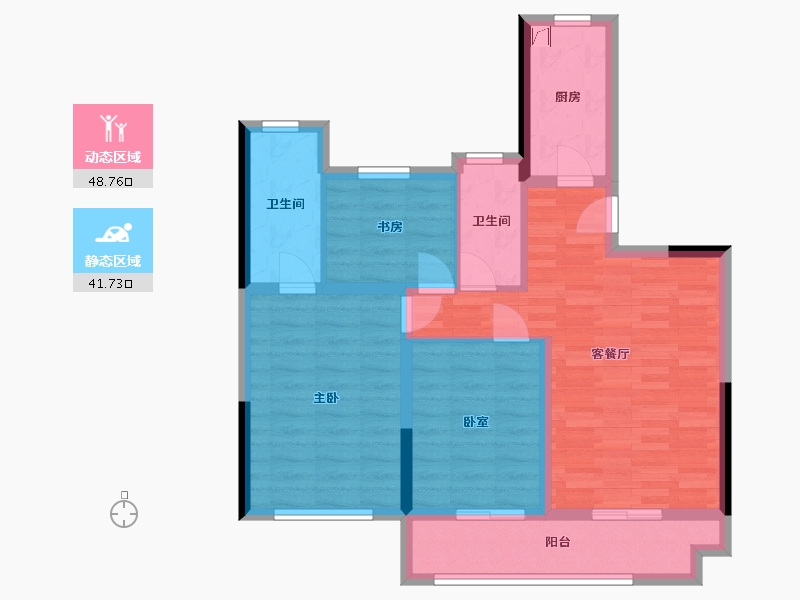 浙江省-嘉兴市-杭州湾融创文旅城-86.35-户型库-动静分区