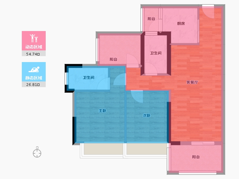 广东省-惠州市-金辉优步学府-70.00-户型库-动静分区