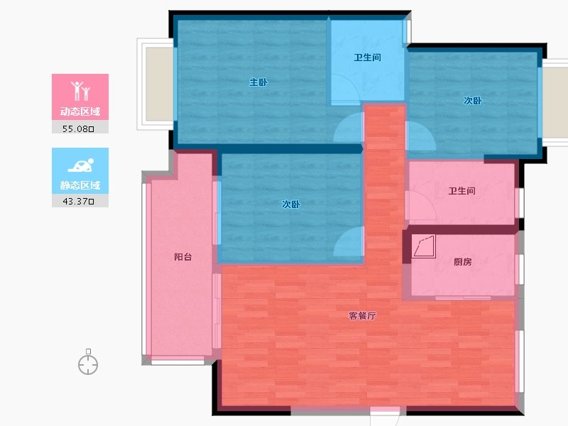 江西省-南昌市-力高君誉城-107.00-户型库-动静分区