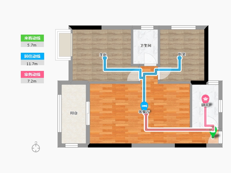 广西壮族自治区-桂林市-万景时代-73.00-户型库-动静线