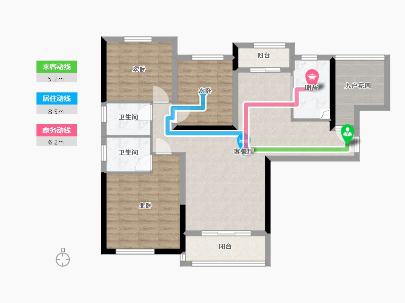 湖南省-长沙市-湘熙水郡-101.00-户型库-动静线