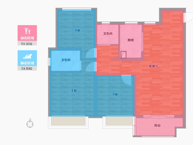 江苏省-苏州市-中梁珑璟阁-81.00-户型库-动静分区