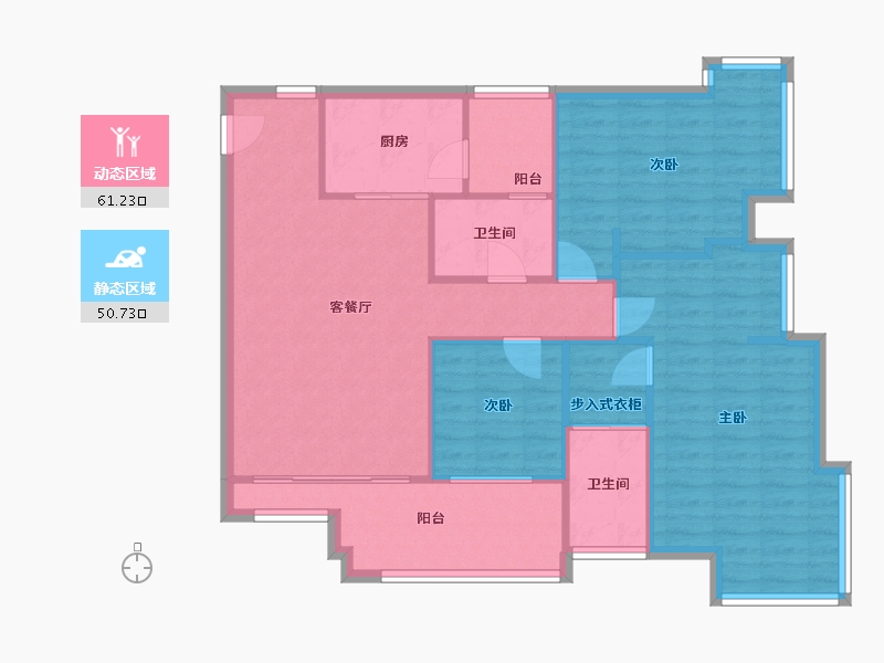 广东省-深圳市-西海明珠-91.17-户型库-动静分区