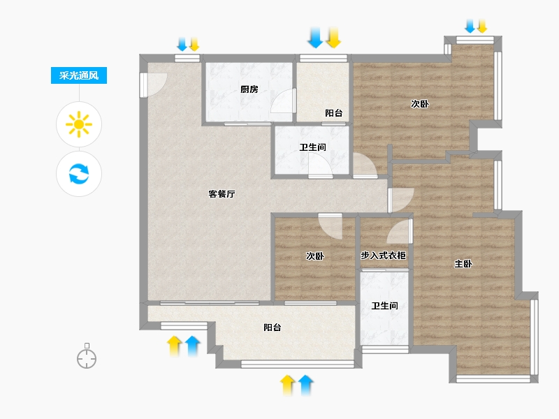 广东省-深圳市-西海明珠-91.17-户型库-采光通风