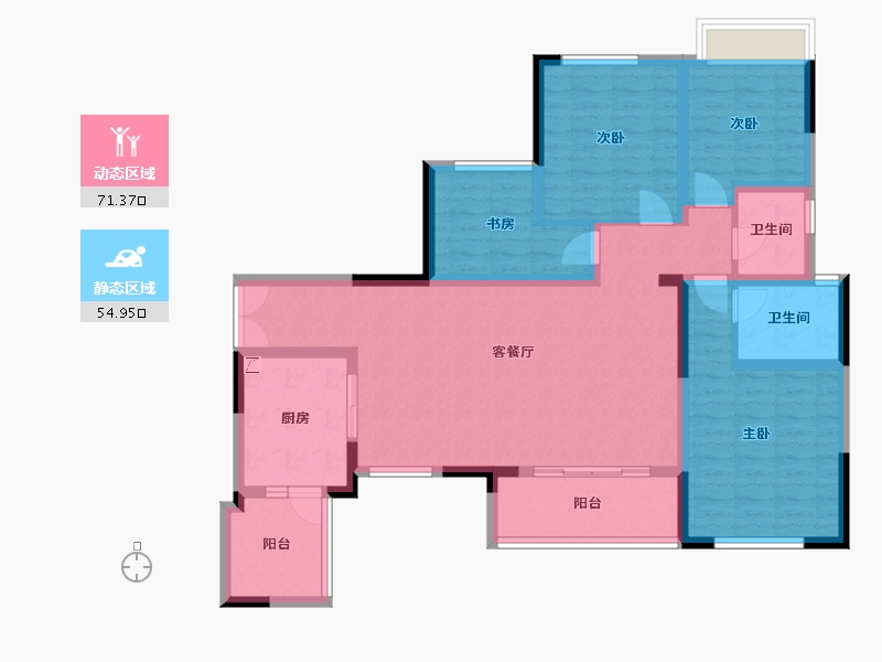 四川省-成都市-三里花城-121.21-户型库-动静分区