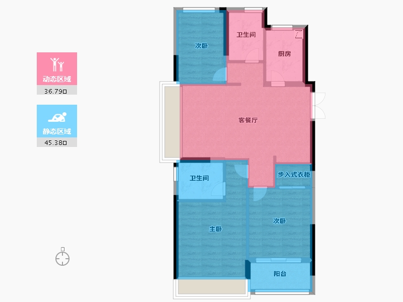 浙江省-温州市-望宸里-73.53-户型库-动静分区