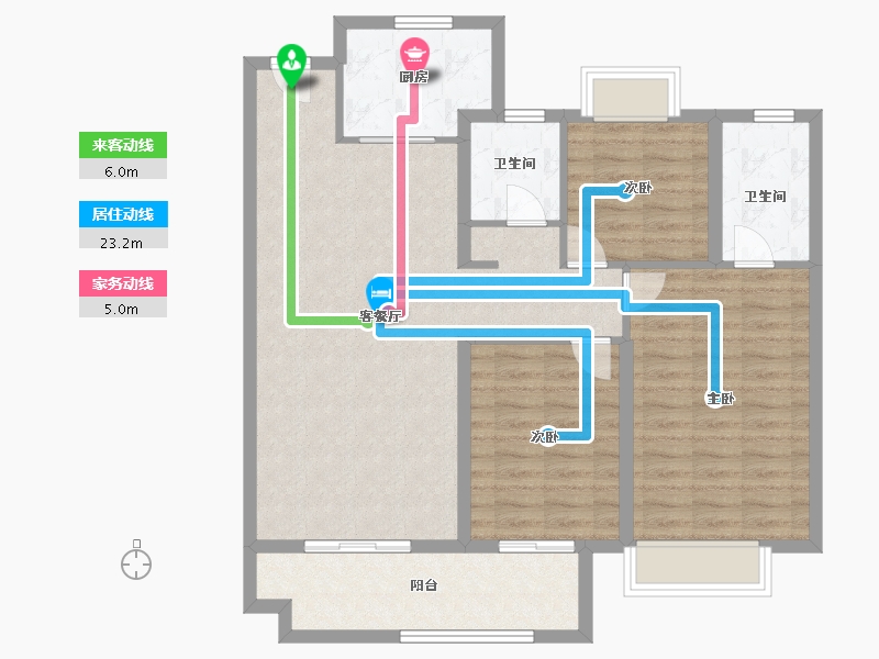 江苏省-淮安市-淮安富康城-99.00-户型库-动静线