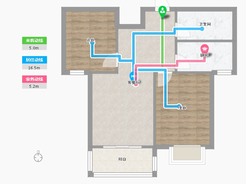 陕西省-咸阳市-水电家园-88.37-户型库-动静线