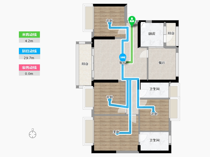 广东省-东莞市-凤岗半山逸品花园-126.00-户型库-动静线