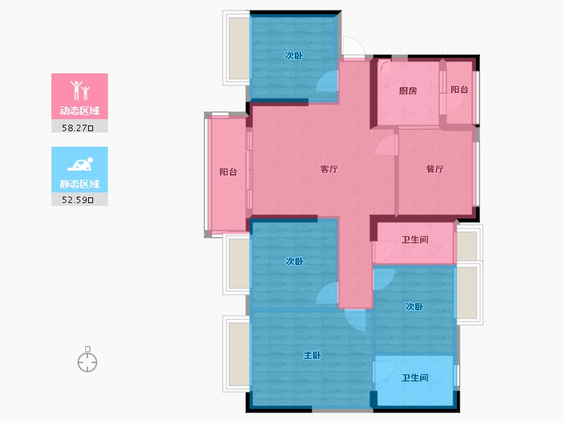 广东省-东莞市-凤岗半山逸品花园-126.00-户型库-动静分区