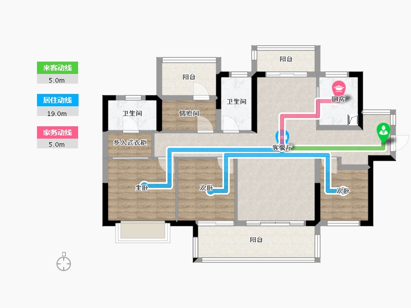 广东省-梅州市-融创奥园玖珑台-99.00-户型库-动静线