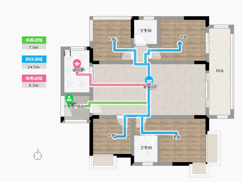 四川省-自贡市-金地香樾东方-124.00-户型库-动静线