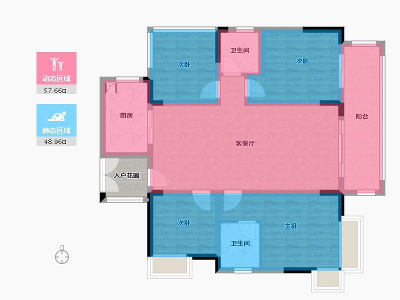 四川省-自贡市-金地香樾东方-124.00-户型库-动静分区