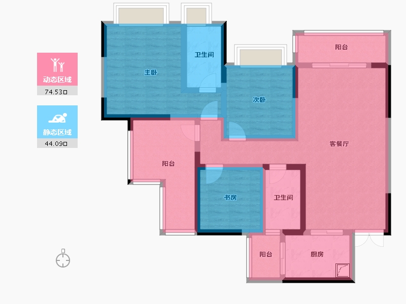 贵州省-黔西南布依族苗族自治州-富康国际生态城-104.00-户型库-动静分区