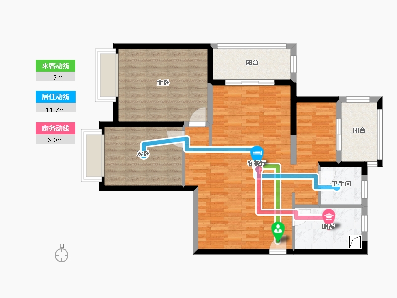 江苏省-南京市-滨江雅园-99.00-户型库-动静线